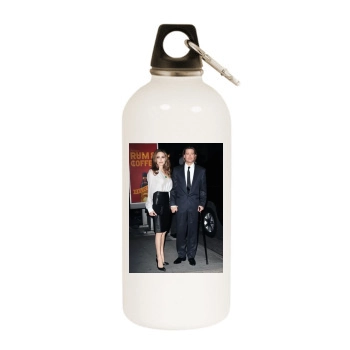 Angelina Jolie White Water Bottle With Carabiner