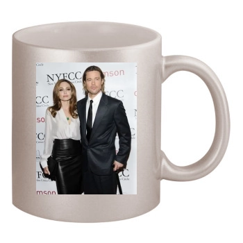 Angelina Jolie 11oz Metallic Silver Mug