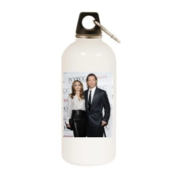 Angelina Jolie White Water Bottle With Carabiner