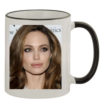 Angelina Jolie 11oz Colored Rim & Handle Mug