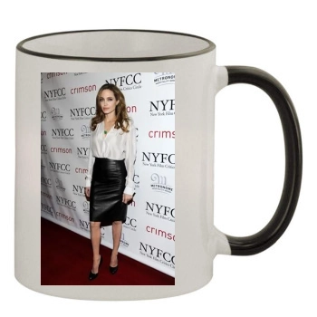 Angelina Jolie 11oz Colored Rim & Handle Mug