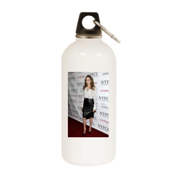 Angelina Jolie White Water Bottle With Carabiner