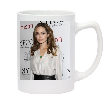 Angelina Jolie 14oz White Statesman Mug