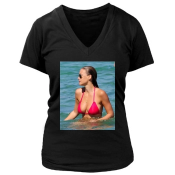 Bar Refaeli Women's Deep V-Neck TShirt