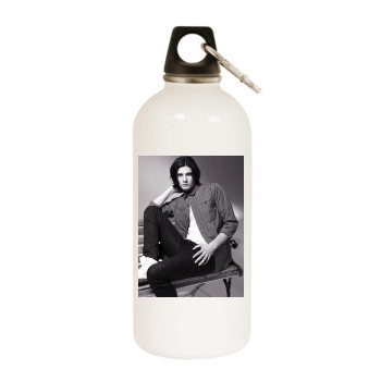 Ben Barnes White Water Bottle With Carabiner