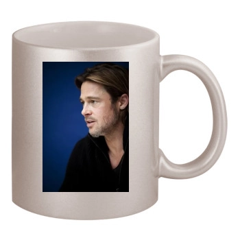 Brad Pitt 11oz Metallic Silver Mug