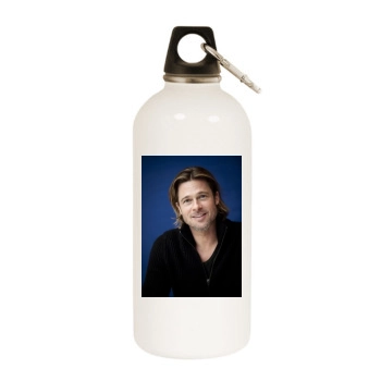 Brad Pitt White Water Bottle With Carabiner