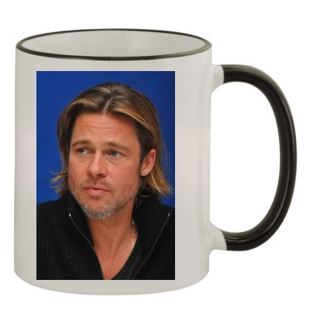 Brad Pitt 11oz Colored Rim & Handle Mug