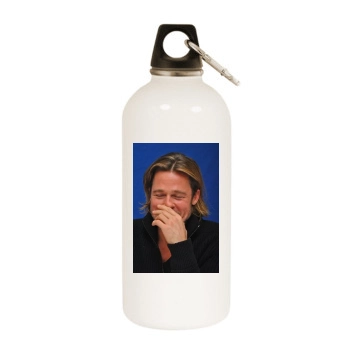 Brad Pitt White Water Bottle With Carabiner