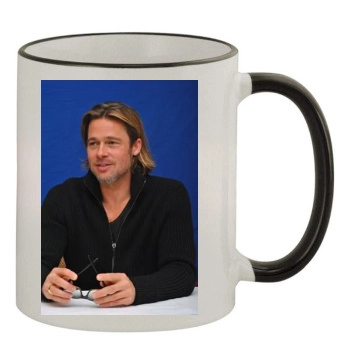 Brad Pitt 11oz Colored Rim & Handle Mug