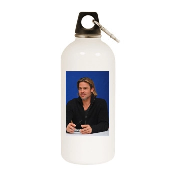 Brad Pitt White Water Bottle With Carabiner