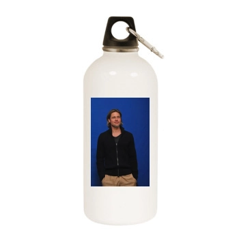 Brad Pitt White Water Bottle With Carabiner