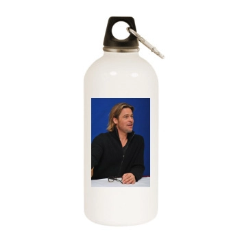 Brad Pitt White Water Bottle With Carabiner