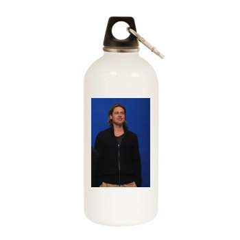 Brad Pitt White Water Bottle With Carabiner