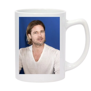 Brad Pitt 14oz White Statesman Mug