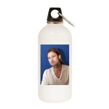 Brad Pitt White Water Bottle With Carabiner