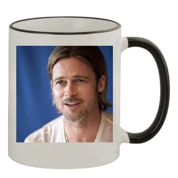 Brad Pitt 11oz Colored Rim & Handle Mug