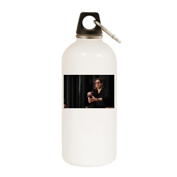 Brad Pitt White Water Bottle With Carabiner