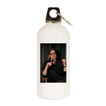 Brad Pitt White Water Bottle With Carabiner