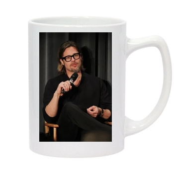 Brad Pitt 14oz White Statesman Mug