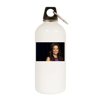 Brooke Burke White Water Bottle With Carabiner