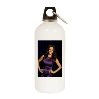 Brooke Burke White Water Bottle With Carabiner