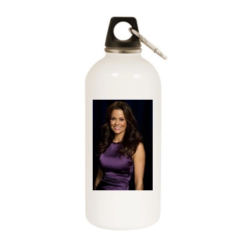 Brooke Burke White Water Bottle With Carabiner