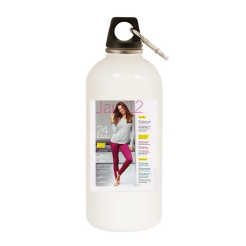 Brooke Burke White Water Bottle With Carabiner