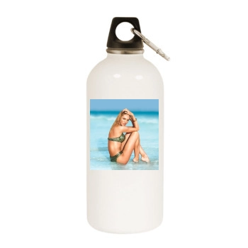 Candice Swanepoel White Water Bottle With Carabiner