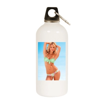 Candice Swanepoel White Water Bottle With Carabiner