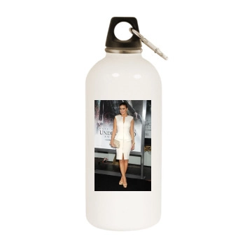 Carmen Electra White Water Bottle With Carabiner