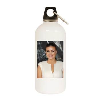 Carmen Electra White Water Bottle With Carabiner