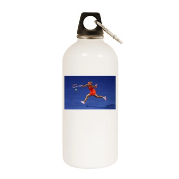 Caroline Wozniacki White Water Bottle With Carabiner