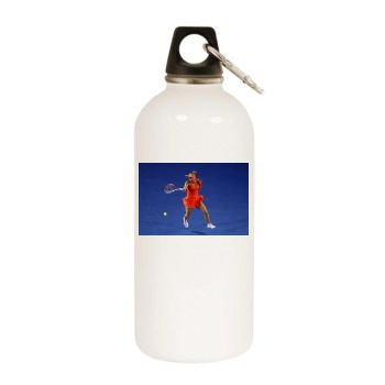 Caroline Wozniacki White Water Bottle With Carabiner