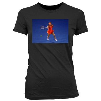 Caroline Wozniacki Women's Junior Cut Crewneck T-Shirt