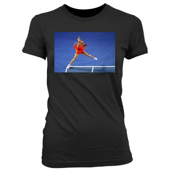 Caroline Wozniacki Women's Junior Cut Crewneck T-Shirt