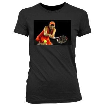 Caroline Wozniacki Women's Junior Cut Crewneck T-Shirt