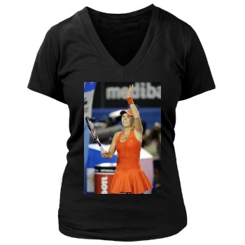 Caroline Wozniacki Women's Deep V-Neck TShirt