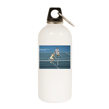 Caroline Wozniacki White Water Bottle With Carabiner