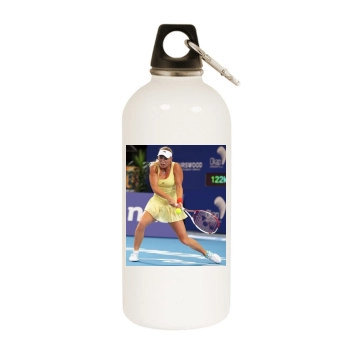 Caroline Wozniacki White Water Bottle With Carabiner