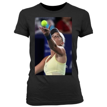 Caroline Wozniacki Women's Junior Cut Crewneck T-Shirt