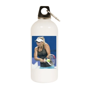 Caroline Wozniacki White Water Bottle With Carabiner