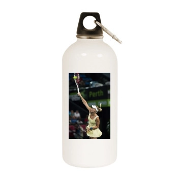 Caroline Wozniacki White Water Bottle With Carabiner