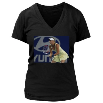 Caroline Wozniacki Women's Deep V-Neck TShirt