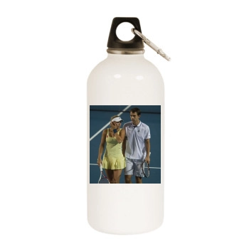 Caroline Wozniacki White Water Bottle With Carabiner