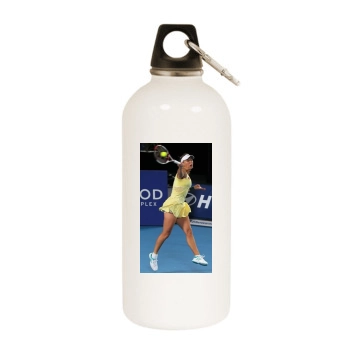 Caroline Wozniacki White Water Bottle With Carabiner