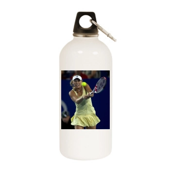 Caroline Wozniacki White Water Bottle With Carabiner