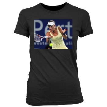 Caroline Wozniacki Women's Junior Cut Crewneck T-Shirt