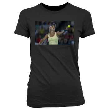 Caroline Wozniacki Women's Junior Cut Crewneck T-Shirt