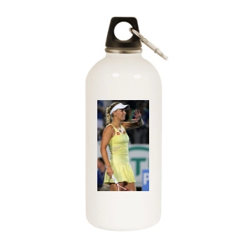 Caroline Wozniacki White Water Bottle With Carabiner